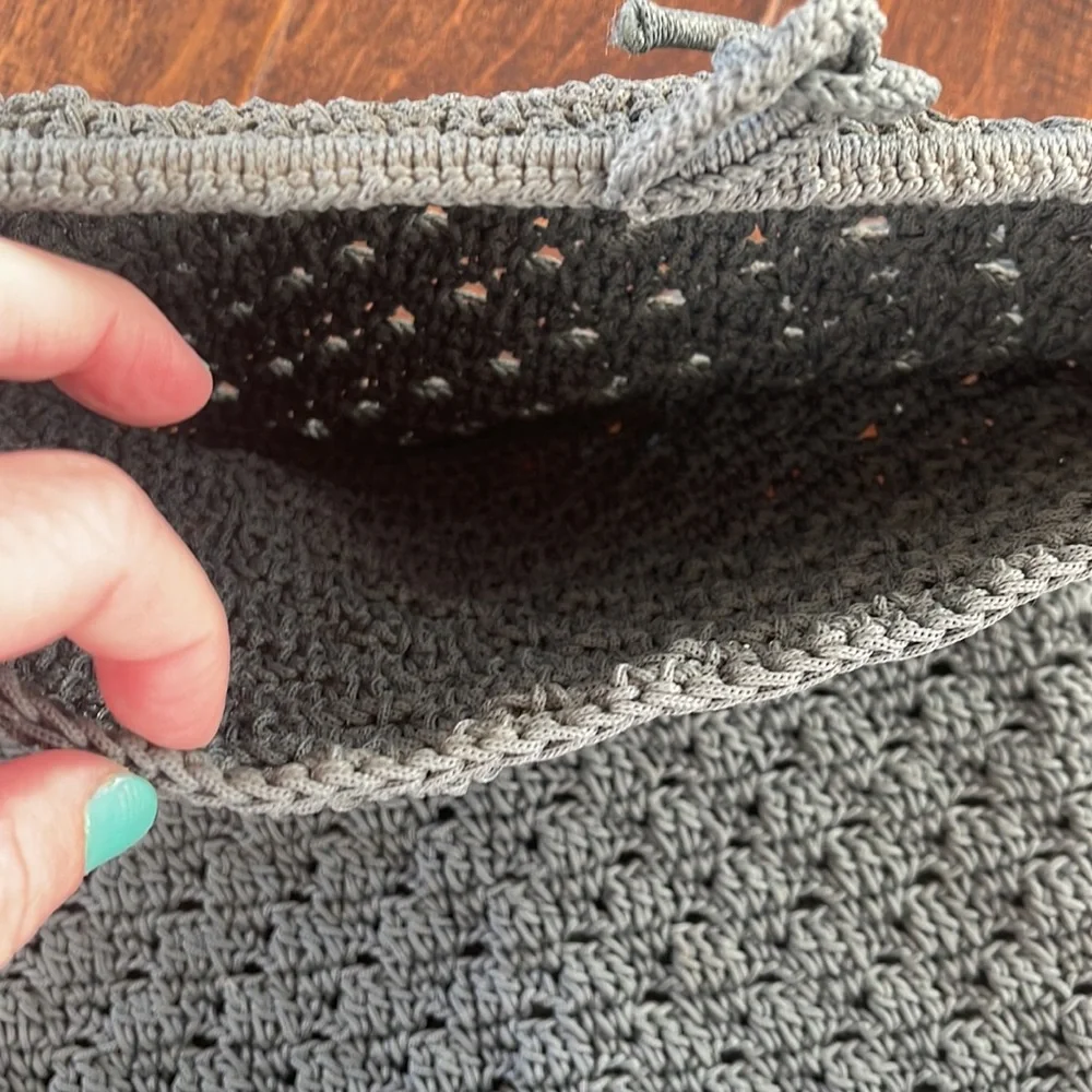 Over the door crochet style holder, very well made with sturdy wire edges
